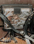 Harper Tooled Leather Clear Fring Purse, Festival Bag