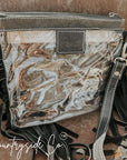 Harper Tooled Leather Clear Fring Purse, Festival Bag