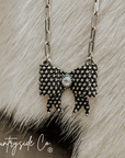 Trendy Bow Necklace with Jewel Accent