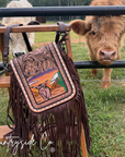 Prairie Sky Tooled Leather Purse