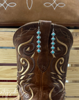 Princess Drop Earrings in Turquoise and White