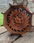 Tooled Leather Tray