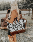 Darby Cowhide Carry All Bag by Countryside Co. Overnight bag, Computer bag