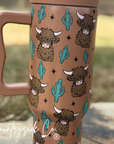 Highland Cow 40oz Insulated Tumbler Cup