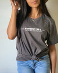 Cowgirl with Sheriff Stars Graphic Tee Shirt - Bourbon Cowgirl