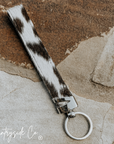 Cowhide Wristlet Keychain