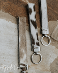 Cowhide Wristlet Keychain