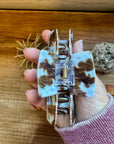 Cow Print Hair Clips