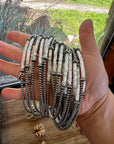 white shell choker with 3 mm Sterling Silver Pearls
