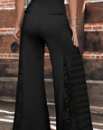 Wide Leg Black Lace Pants