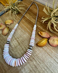 23" Pink Conch Graduated Necklace