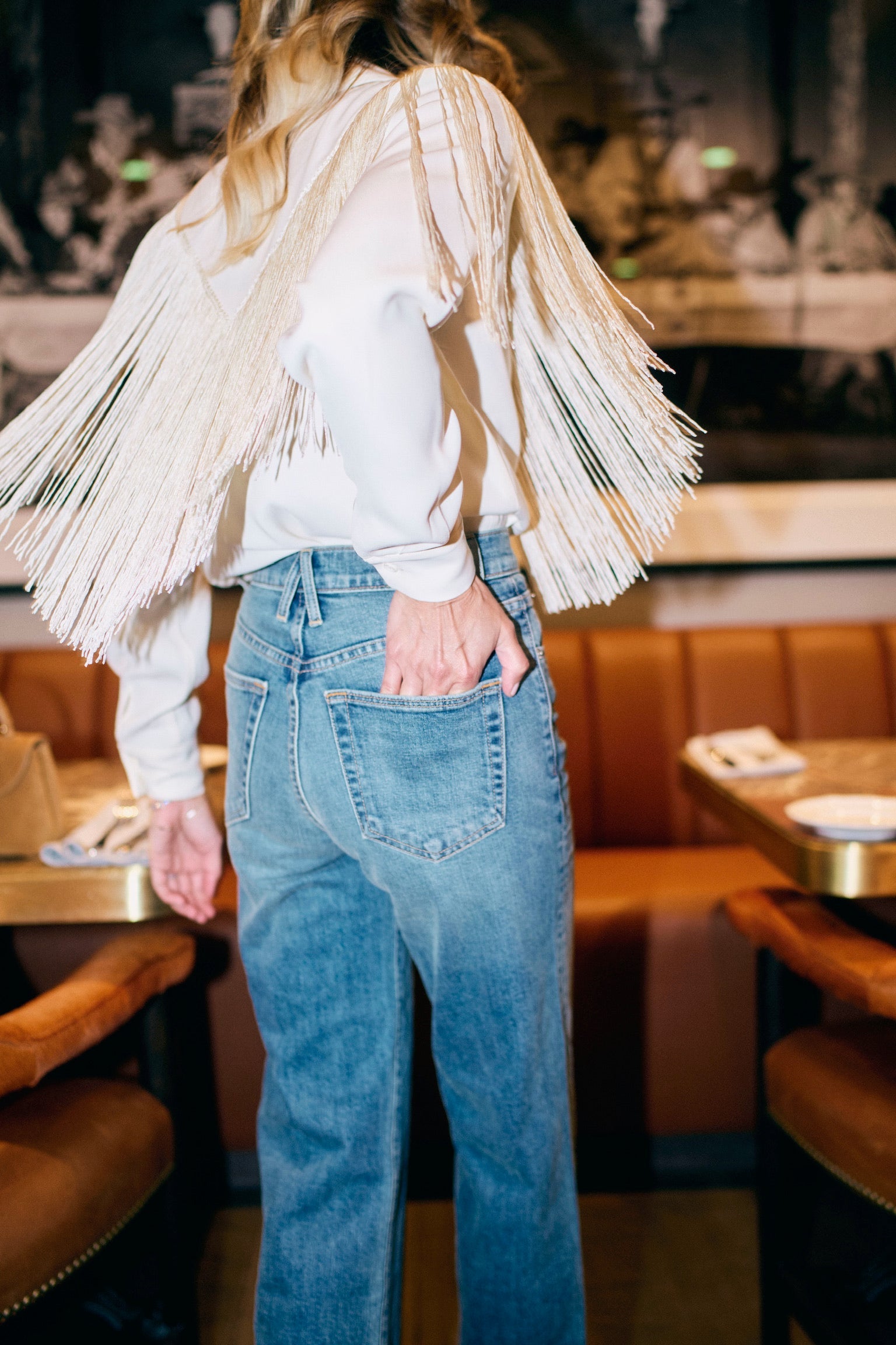 MASON'S DAUGHTER | Loretta Western Fringe Top, Ivory