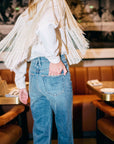 MASON'S DAUGHTER | Loretta Western Fringe Top, Ivory
