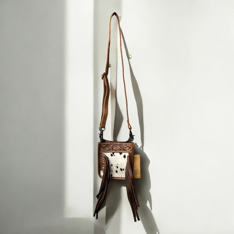 Rosita cowhide & tooled crossbody bag- kids