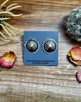 Smaller Round Sterling silver stud earrings