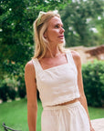 MASON'S DAUGHTER | Ella Scallop Pant, White Linen