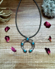 Naja Pendant - sterling silver with kingman turquoise
