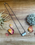 Bar Necklace - White Buffalo & Sterling Silver option 3