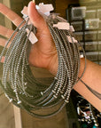 Black Onyx Heishi Choker – 14.5" with Sterling Silver Beads