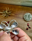 Dragonfly ring -size 7 - pink conch and sterling silver