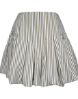 MASON'S DAUGHTER | Harper Mini Skirt, Olive & Ivory Dobby Striped