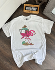 Cowgirl Flamingo Tee or Crewneck