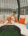 The Haven Romper in Tan
