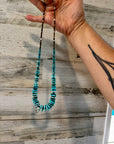 Shell & Turquoise Graduated Necklace – 23"