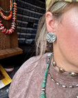 Concho Stud Earrings – Sterling Silver