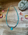 6 mm Sterling Silver Pearls choker real turquoise