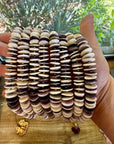 22 Inch purple Wampum shell and sterling silver pearls