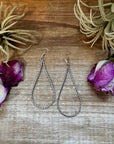 Sterling Silver Teardrop Rope Earrings – Lightweight