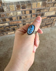 The Rio Grande Genuine Turquoise and Sterling Silver Ring, Size 6.5 | Boles Silver