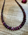 20 Inch purple spiny shell and 3 mm sterling silver pearls