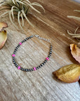 Pink Opal & Sterling Silver Pearl Bracelet