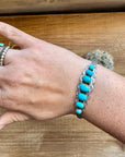 Cuff Bracelet - Kingman Turquoise & Sterling Silver
