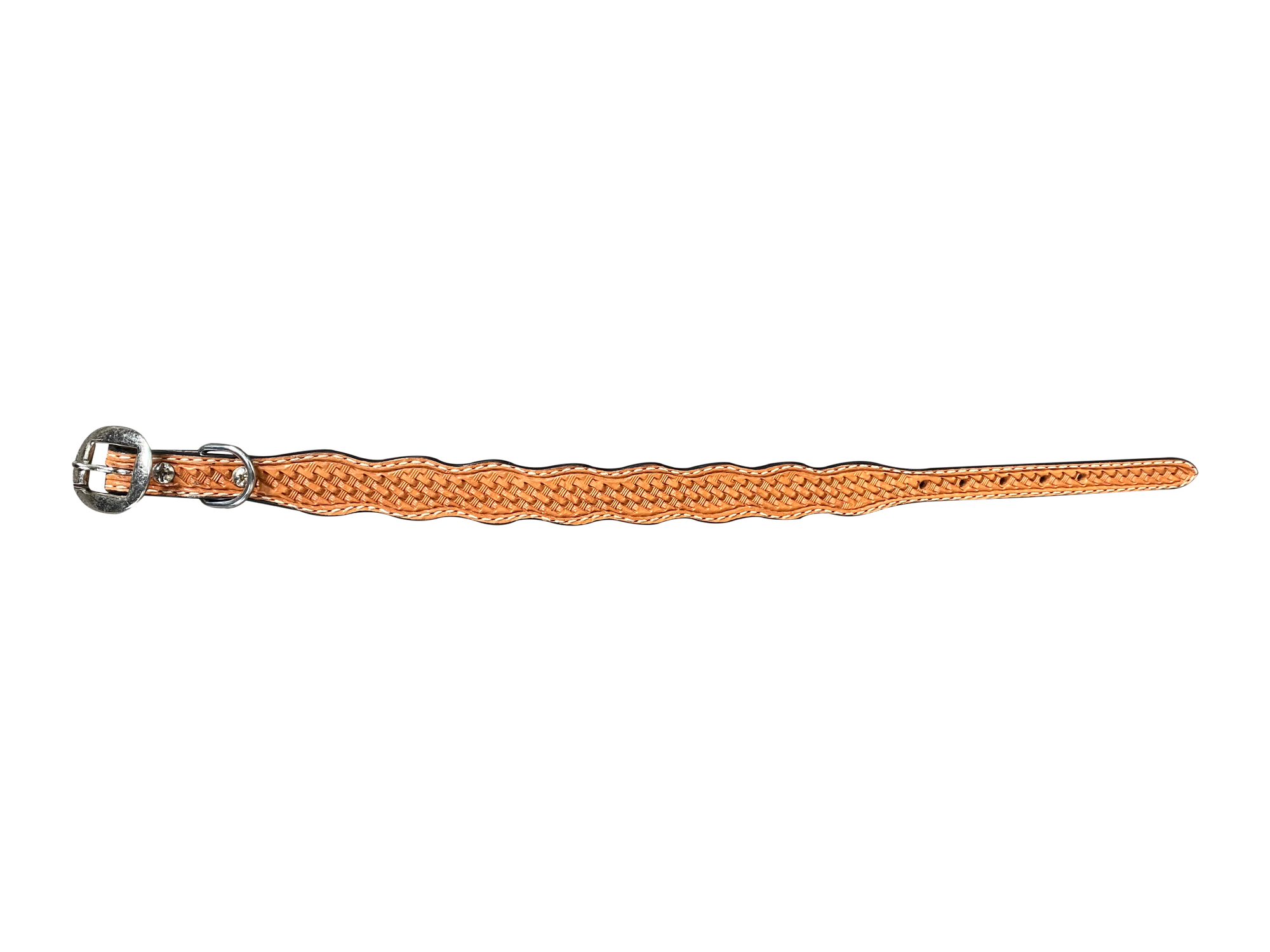 Light Oil Basketweave Dog Collar