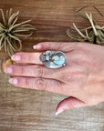 Golden Hill Turquoise Sterling Silver Ring – Size 9.5, One of a Kind
