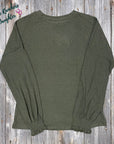 Women's Ribbed Sweater - Army Green