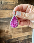 Teardrop Pendant - Purple Spiny & Sterling Silver