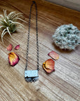 Bar Necklace - White Buffalo & Sterling Silver