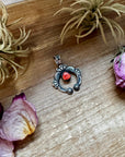 Naja Pendant with Red Spiny Oyster – Sterling Silver – Native Made by KB