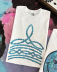 Turquoise Boot Stitch TEE or CREWNECK