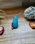 MJ collection - long turquoise stone ring - Size 6 - sterling silver