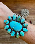 Cuff - Sterling silver Cuff Bracelet with Sonoran turquoise