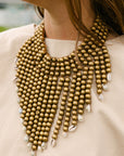 The Azure Shell Tip Wooden Necklace