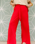 The Maribel Pant in Red