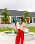 The Maribel Pant in Red
