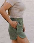 The Cowgirl Club Short in Light Olive