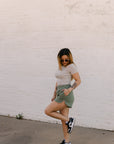 The Cowgirl Club Short in Light Olive